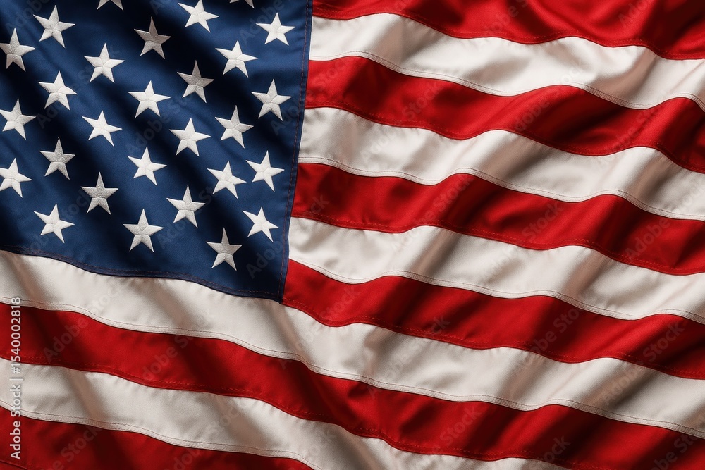 Obraz premium American flag waving proudly.