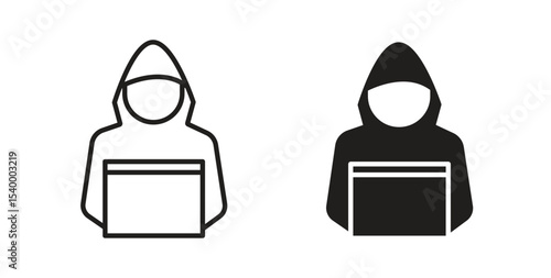 Hacker icon Logos. Flat Vector Icon Design Template