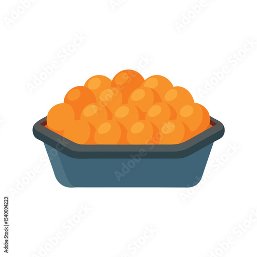 Tater tot casserole baked golden in tray Vector illustration