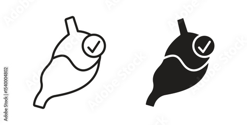 Good digestion icon Logos. Flat Vector Icon Design Template