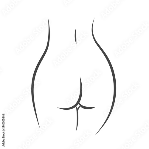 silhouette of a woman buttocks