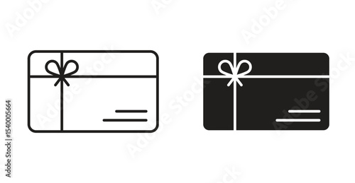 Gift card icon Logos. Flat Vector Icon Design Template