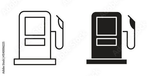 Gas station icon Logos. Flat Vector Icon Design Template