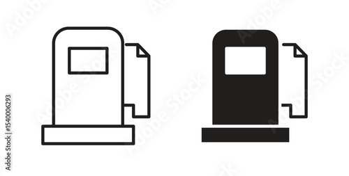 Gas station icon Logos. Flat Vector Icon Design Template