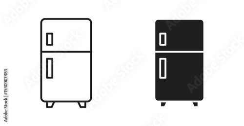 Fridge icon Logos. Flat Vector Icon Design Template