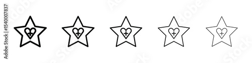 add to favorite icon isolated vector on white background set