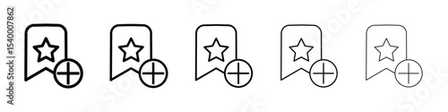 add to favorite icon isolated vector on white background set