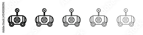 air compressor pump icon isolated vector on white background set