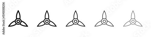 airscrew isolated vector on white background set