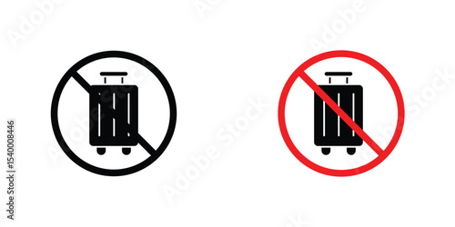 Forbidden luggage sign
