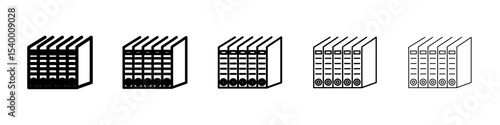 Archive folders icon isolated vector on white background set
