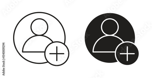 Follower icon for social media, app, and web design. Vector illustration.