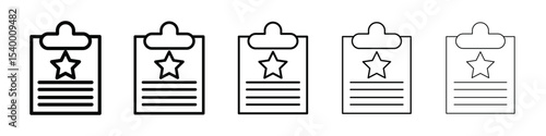 assessment icon isolated vector on white background set