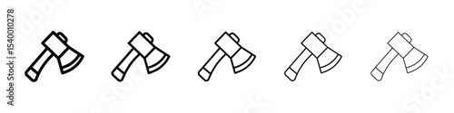 ax tool icon isolated vector on white background set