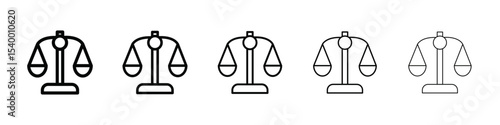 balancing icon isolated vector on white background set