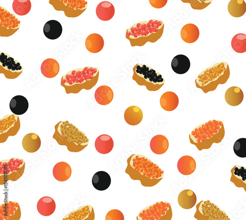 caviar seafood pattern