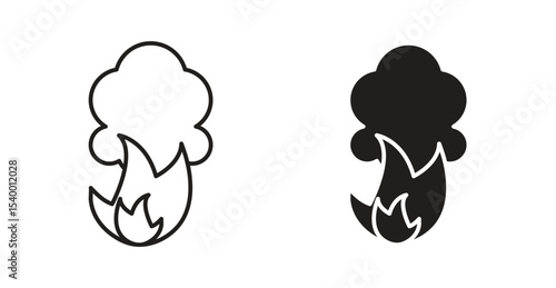 Fire smoke icon