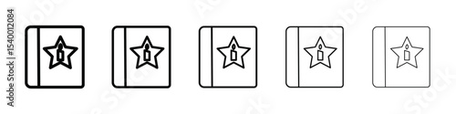 Black magic icon isolated vector on white background set