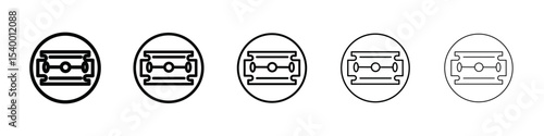 Blade razor icon isolated vector on white background set