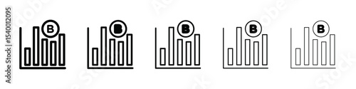 Bitcoin Evolution icon isolated vector on white background set