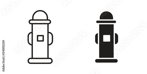 Fire hydrant icon Logos. Flat Vector Icon Design Template