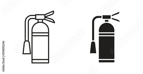 Fire extinguisher icon Logos. Flat Vector Icon Design Template
