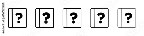 book with question mark icon isolated vector on white background set