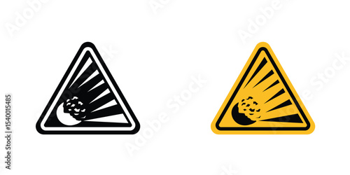 Explosive materials hazard sign