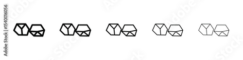 charcoal icon isolated vector on white background set