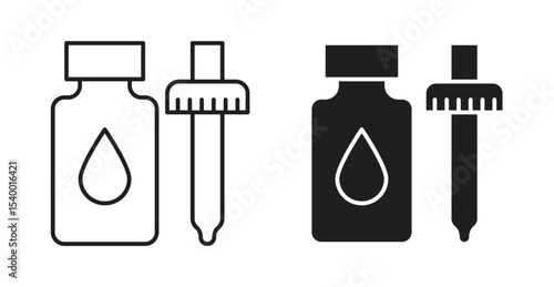 Essential oils icon Logos. Flat Vector Icon Design Template