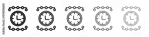 Chronology icon isolated vector on white background set