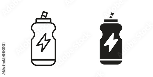 Energy drink icon Logos. Flat Vector Icon Design Template