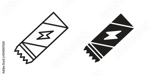 Energy bar icon Logos. Flat Vector Icon Design Template