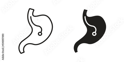 Endoscopy icon Logos. Flat Vector Icon Design Template