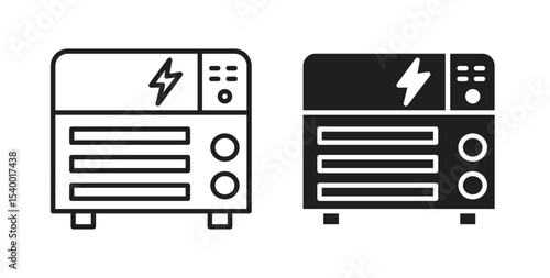 Electric generator icon Logos. Flat Vector Icon Design Template