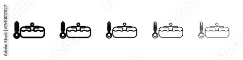 Cold plunge icon isolated vector on white background set