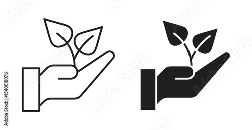 Eco-friendly icon Logos. Flat Vector Icon Design Template