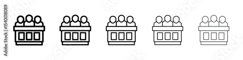 committee board icon isolated vector on white background set