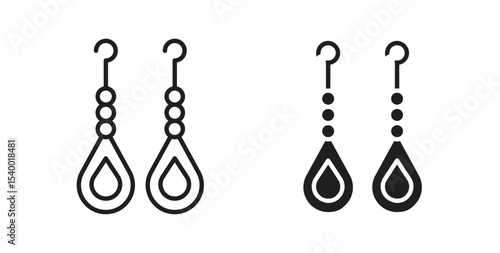 Earrings icon Logos. Flat Vector Icon Design Template
