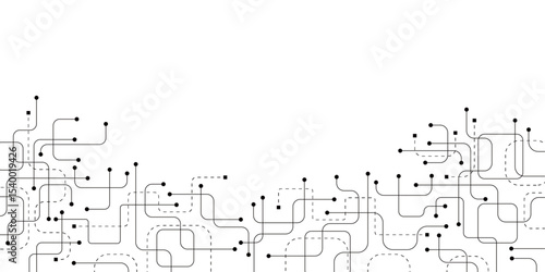 Technology abstract background with circuit board texture. Creative idea AI banner. Internet technology. Tech concept for poster, header, web banner, website, presentation.