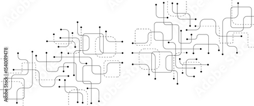 Technology abstract background with circuit board texture. Creative idea AI banner. Internet technology. Tech concept for poster, header, web banner, website, presentation.