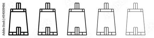 cricket pitch icon isolated vector on white background set