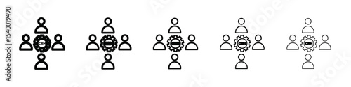 crm icon isolated vector on white background set