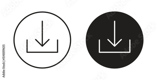 Download icon for social media, app, and web design. Vector illustration.
