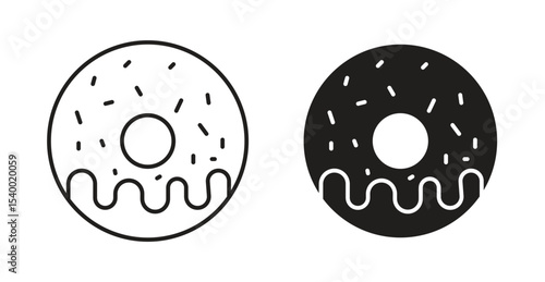 Donut icon for social media, app, and web design. Vector illustration.