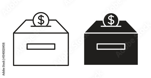 Donations icon Logos. Flat Vector Icon Design Template