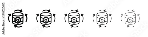 Data Recovery icon isolated vector on white background set