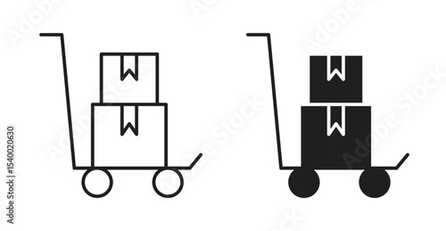 Dolly flatbed icon