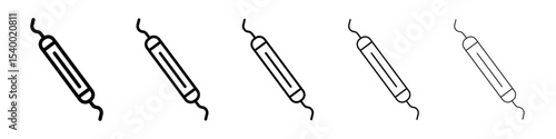Dental pick icon isolated vector on white background set