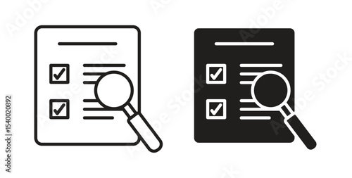 Document verification icon Logos. Flat Vector Icon Design Template